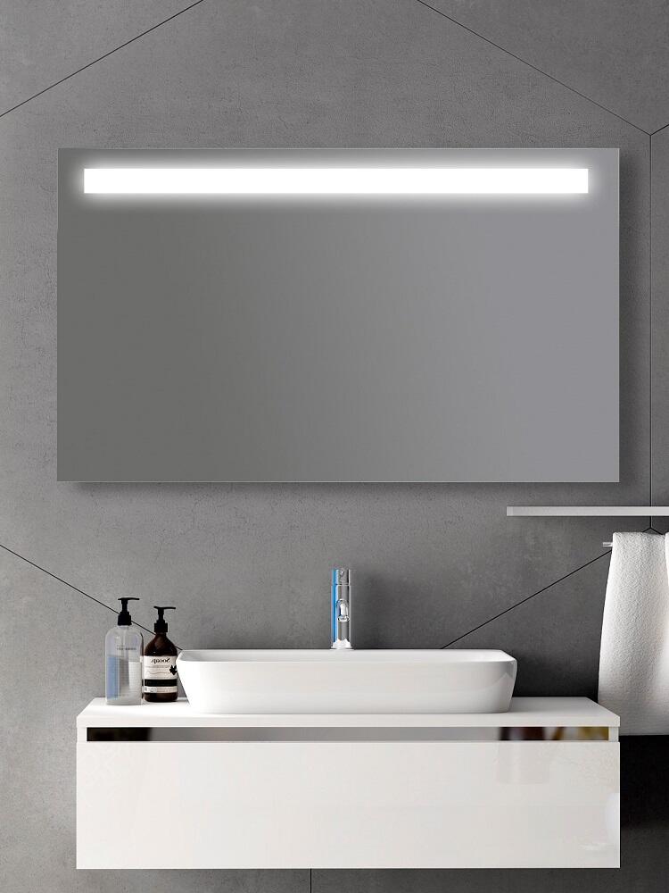 Zrcadlo 120 x 70 cm LED podsvícení pruh LUNA